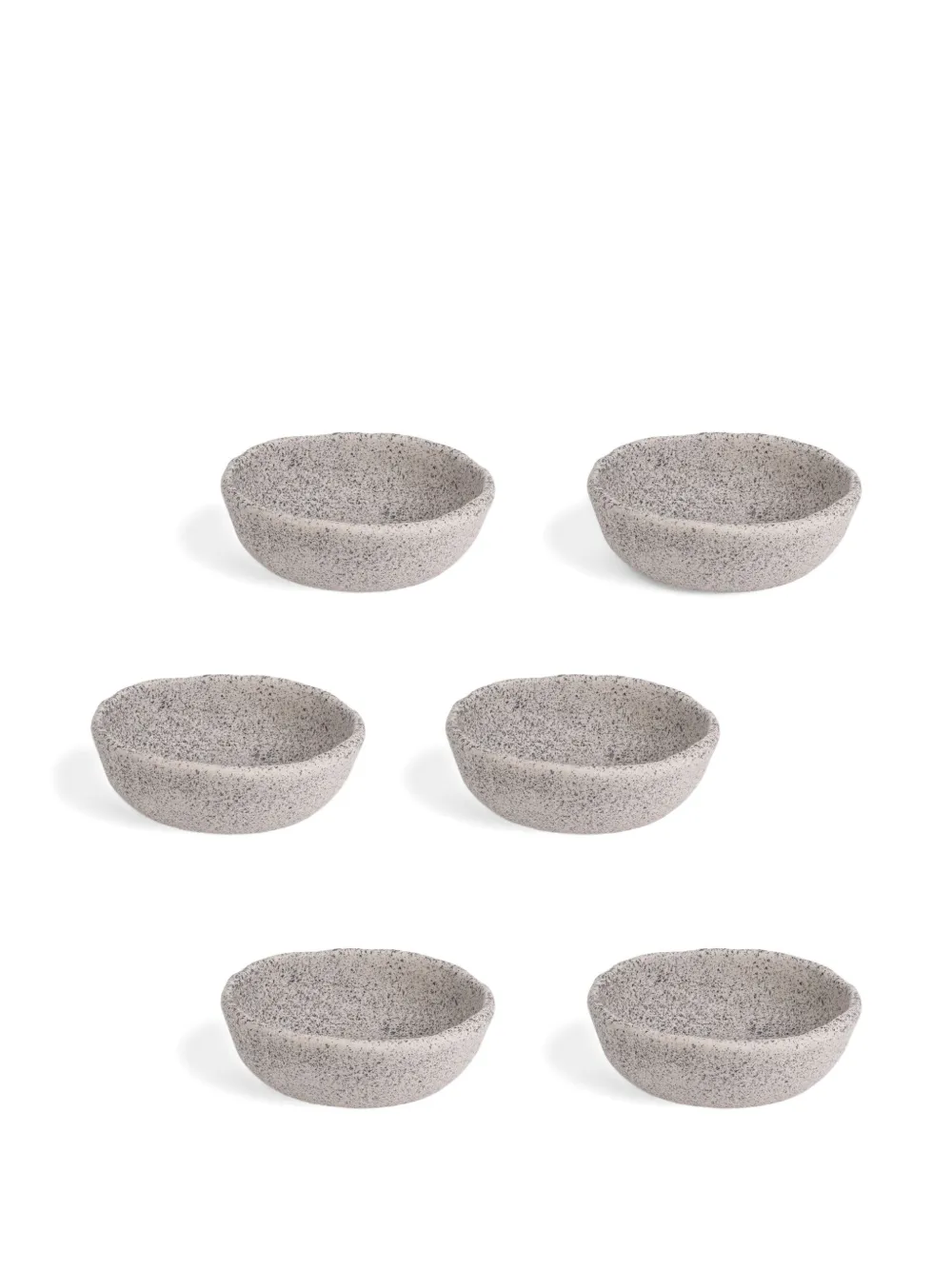 Seletti Newlithic Bowl (set Of 6) In Gray