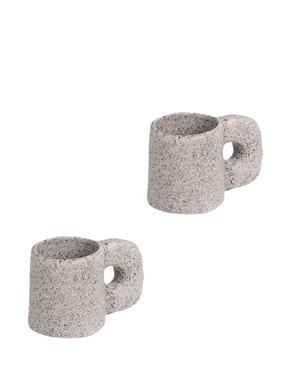 Seletti Newlithic Mugs (set Of 2) In Gray