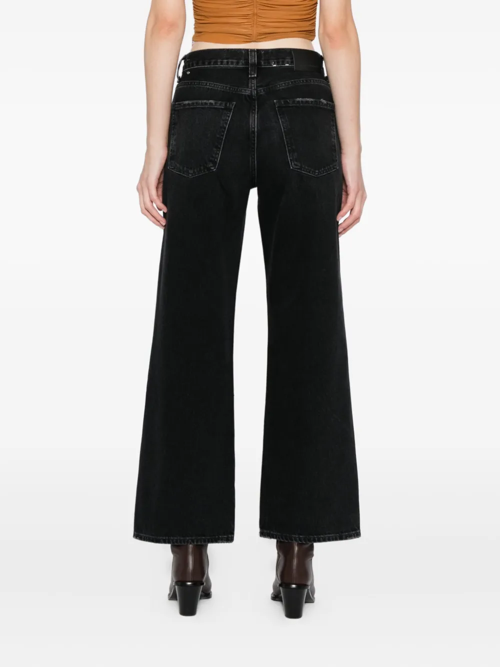 Citizens of Humanity ANNINA high-waist jeans met wijde pijpen Zwart