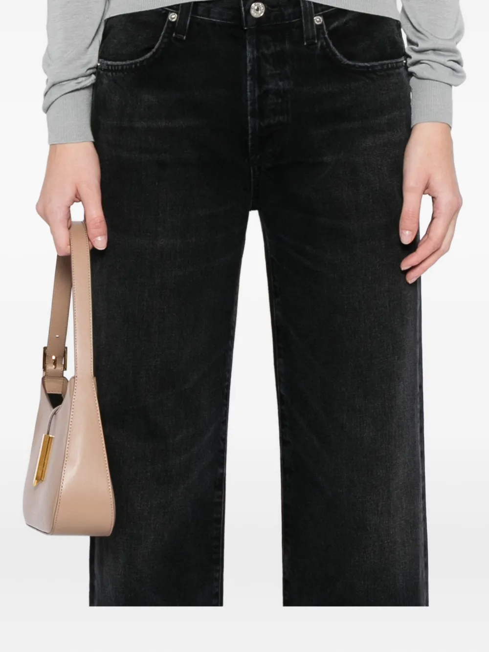 Citizens of Humanity ANNINA high-waist jeans met wijde pijpen Zwart