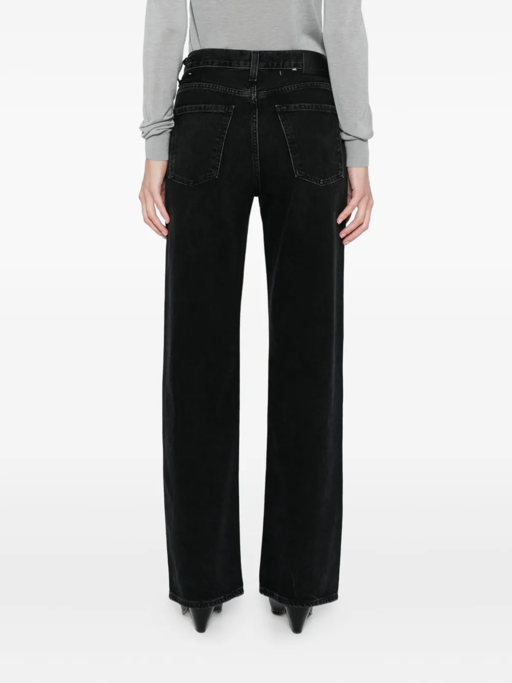 Citizens of Humanity ANNINA high-waist jeans met wijde pijpen Zwart