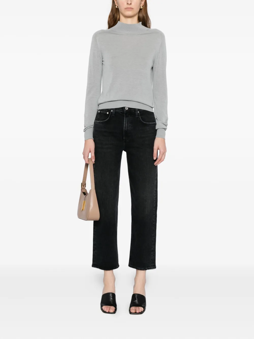 Citizens of Humanity DELFINA high-waist straight jeans - Zwart
