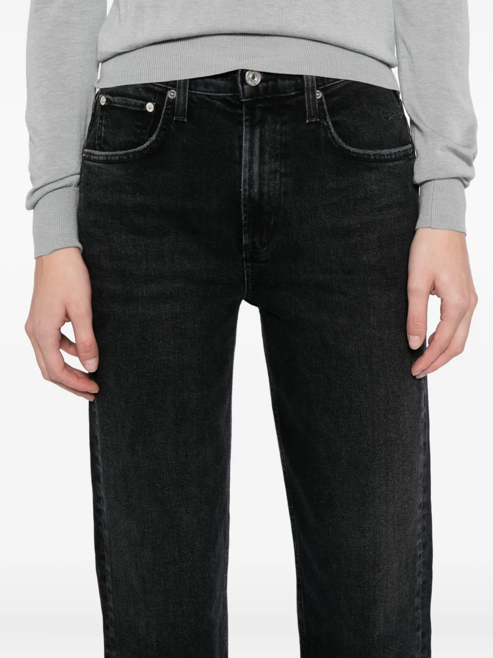 Citizens of Humanity DELFINA high-waist straight jeans Zwart