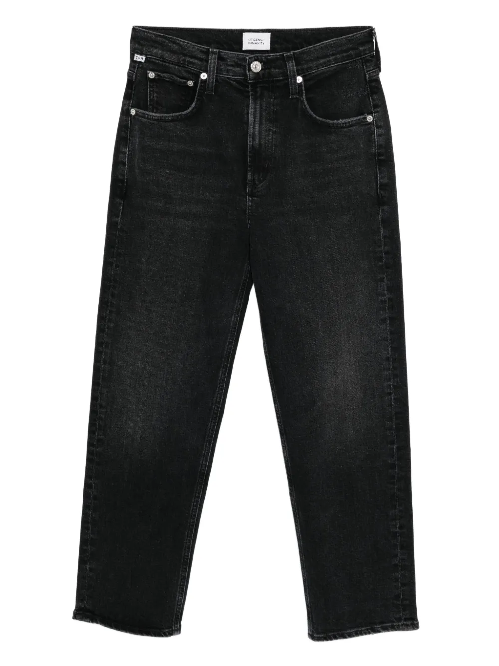 Citizens of Humanity DELFINA high-rise straight jeans | Black | Image 1