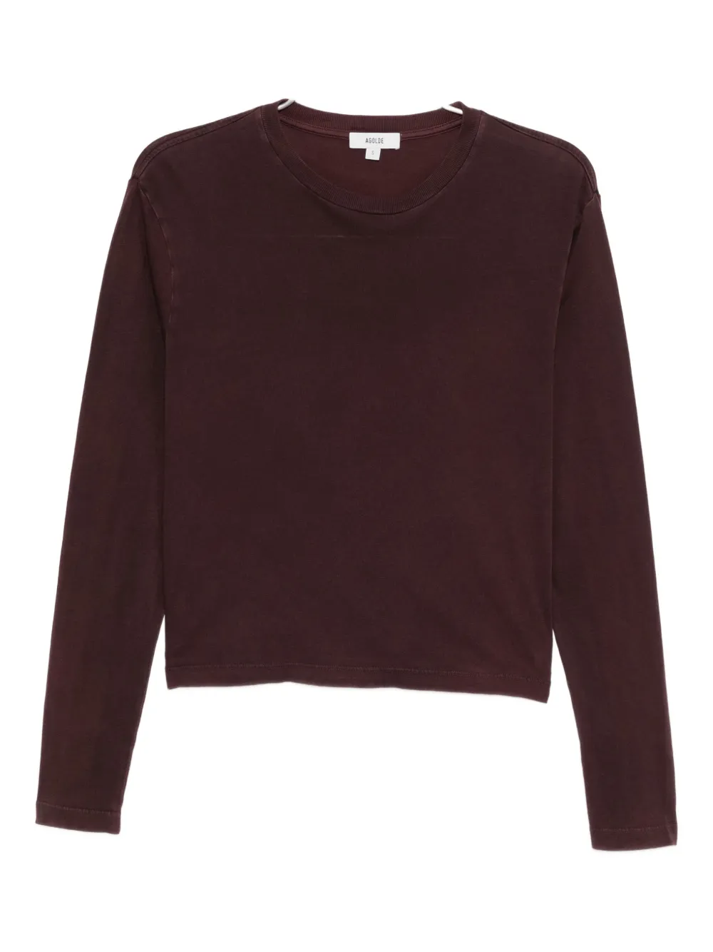 Agolde Cotton T-shirt In Brown