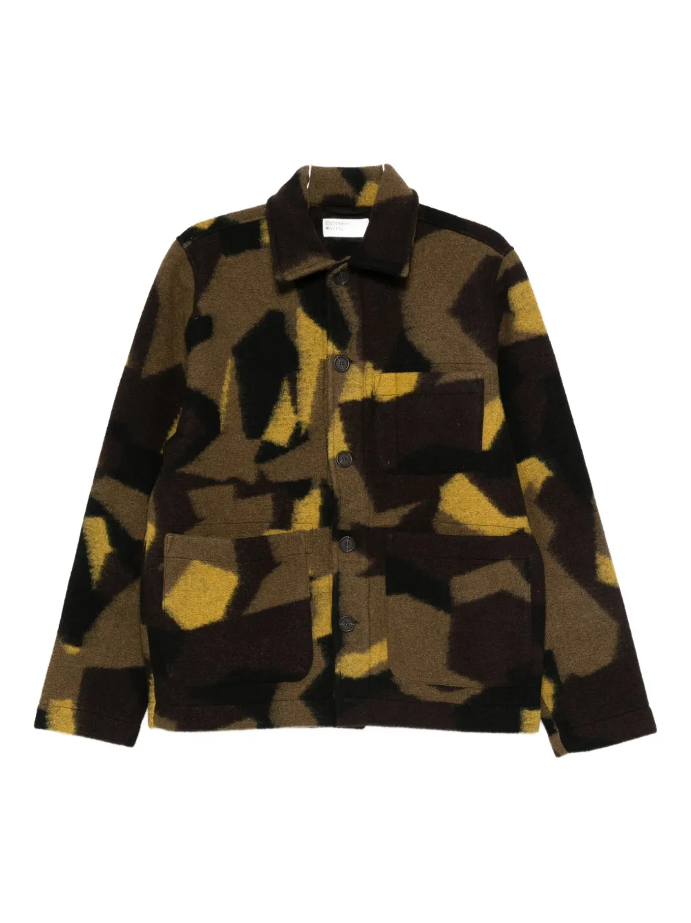Universal Works pocketed camouflaged jacket | Green | Image 1