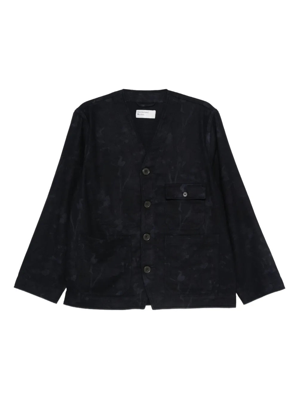 Universal Works buttoned wool-blend jacket | Blue | Image 1