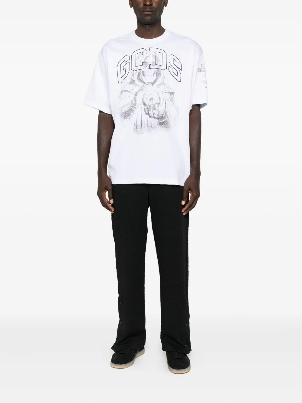 GCDS logo-print t-shirt - Wit