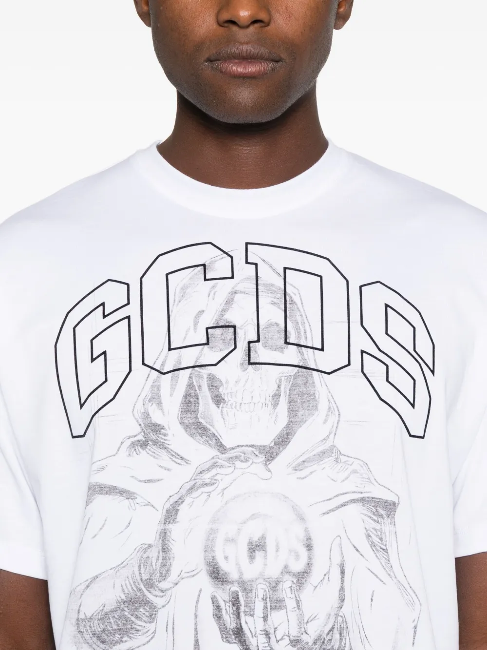 GCDS T-shirt met logoprint Wit