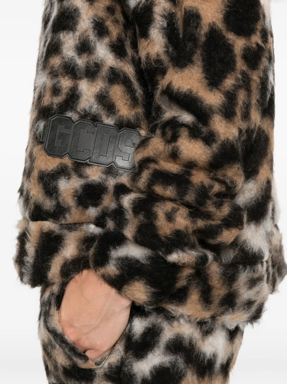 Gcds Hooded Animal-print Sweater In Animal Print