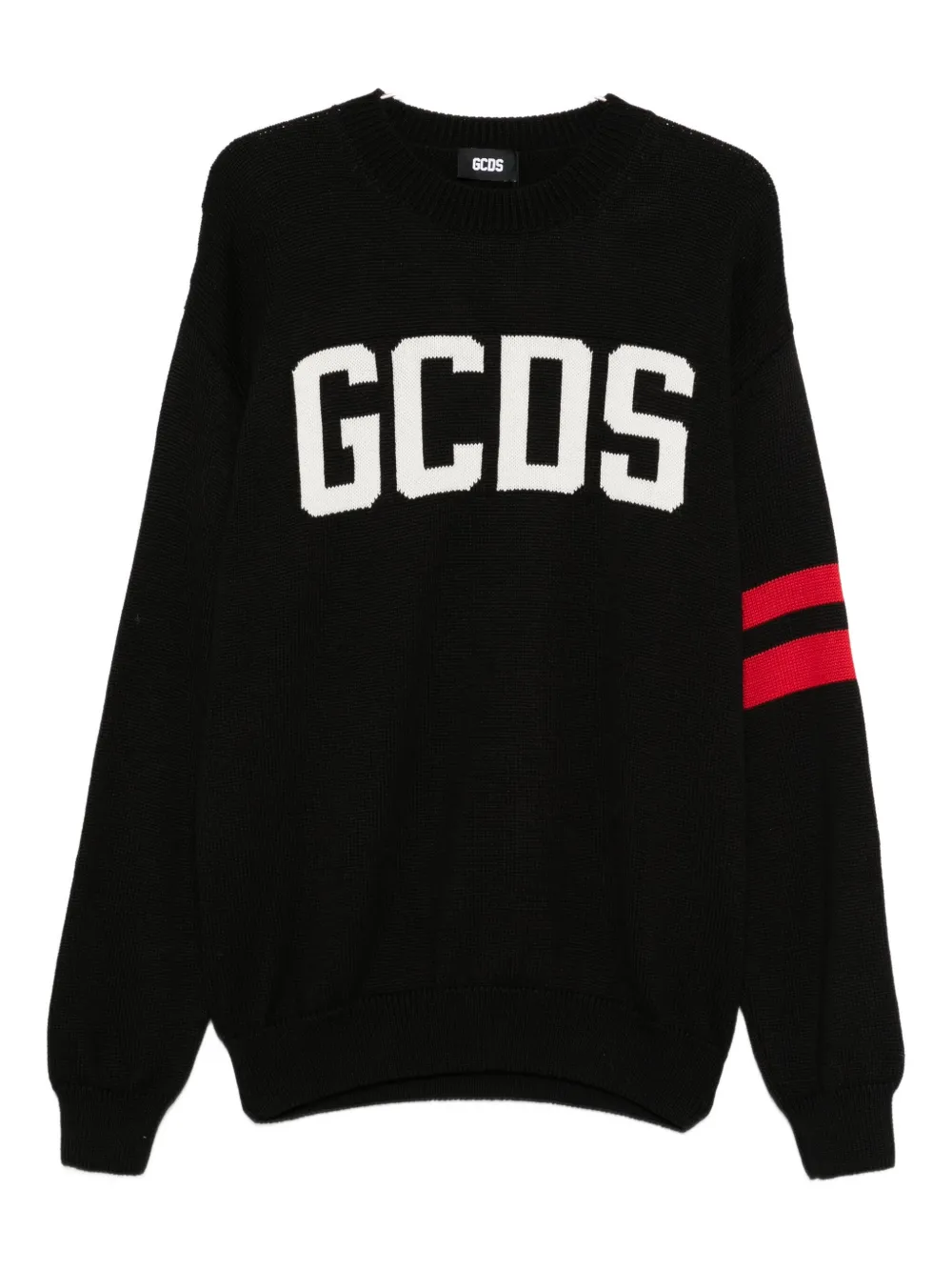 GCDS logo-detailing striped sweater - ブラック GCDS logo-detailing striped sweater - ブラック