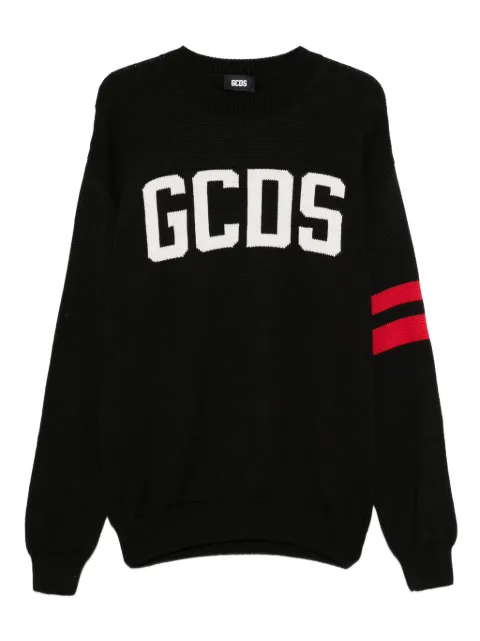 GCDS logo-detailing striped sweater 