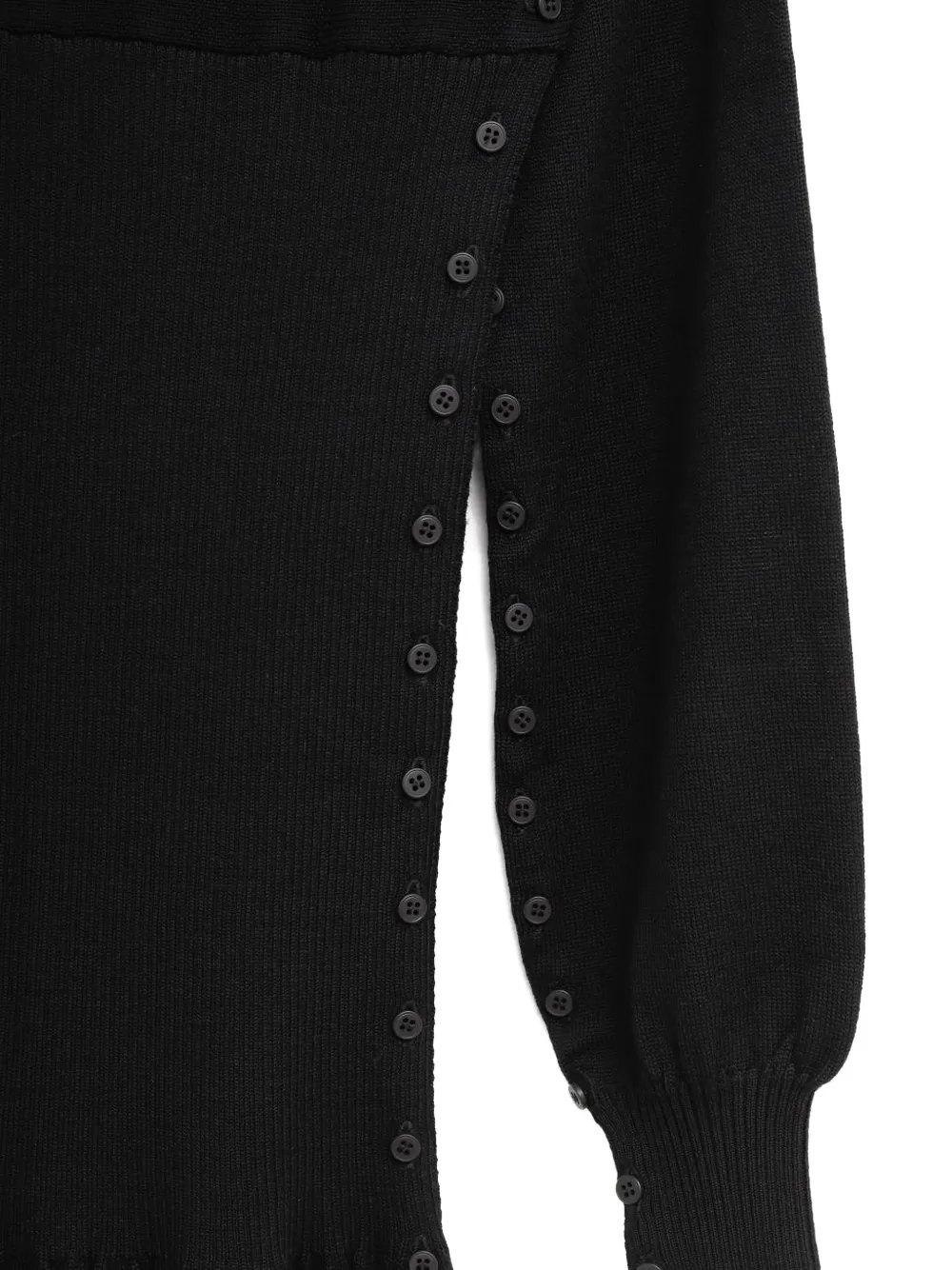 Paloma Wool Fa Button-detail Long-sleeve Dress In Black