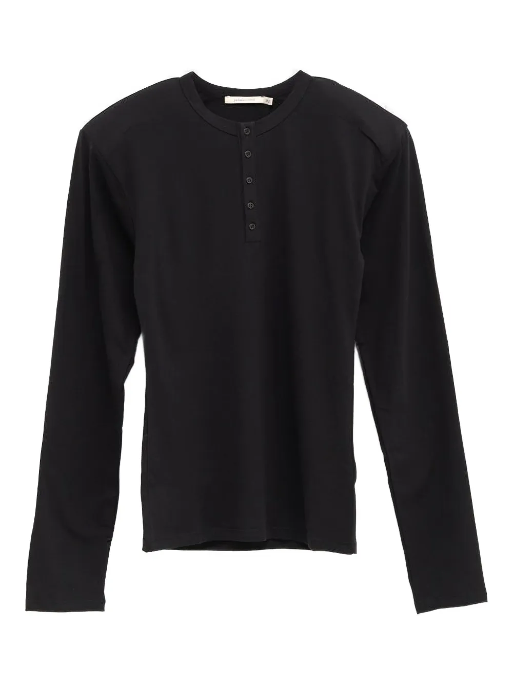 Paloma Wool top tejido con cuello henley | negro | Image 1