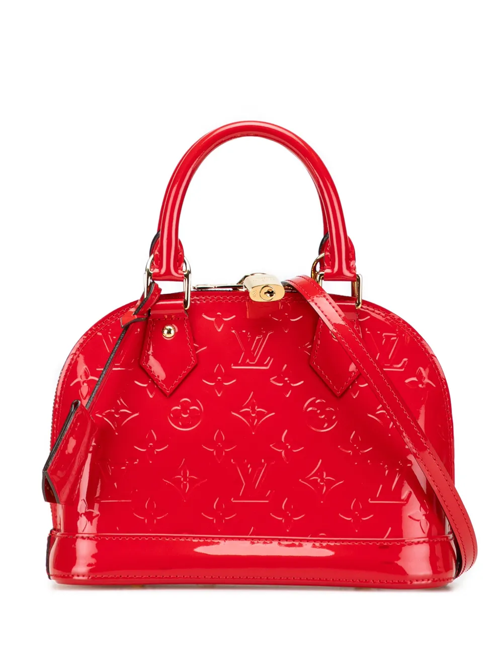Louis Vuitton Pre-Owned 2015 Monogram Vernis Alma BB satchel | Red | Image 1