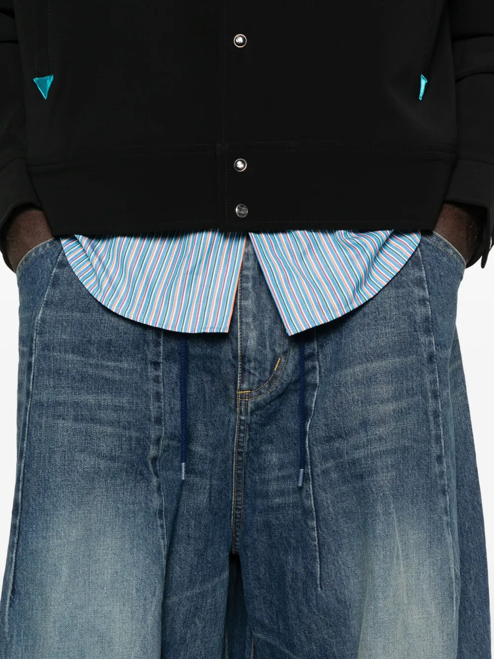 Needles Seam-embellished Jeans In Blue