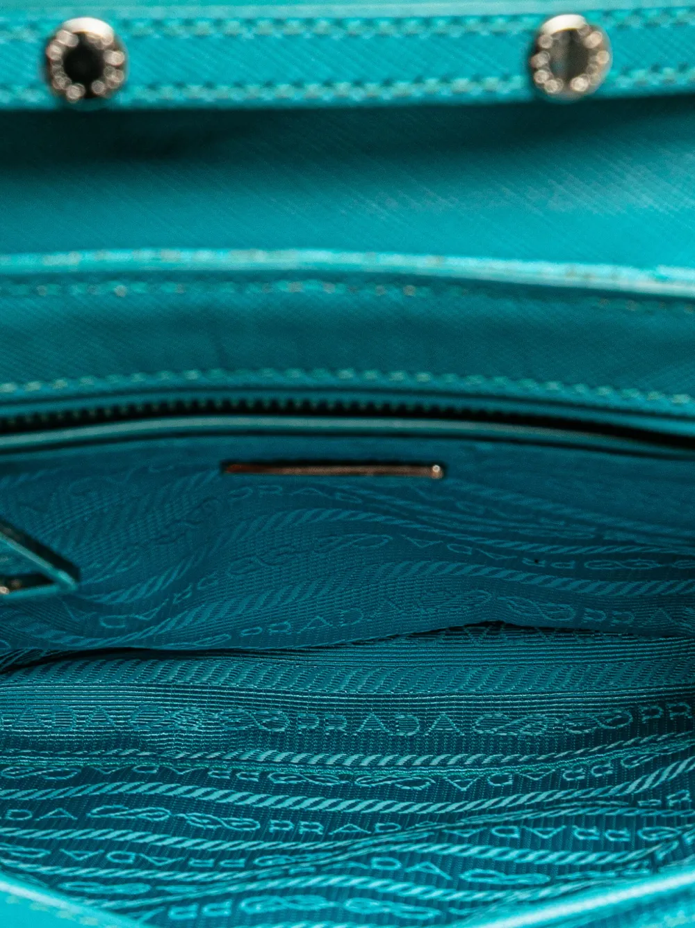 Pre-owned Prada 2010-2025 Impuntu Tessuto Chain Crossbody Bag In Blue