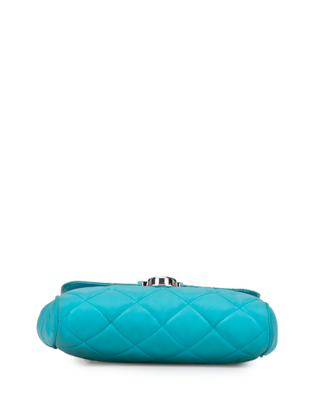Pre-owned Prada 2010-2025 Impuntu Tessuto Chain Crossbody Bag In Blue