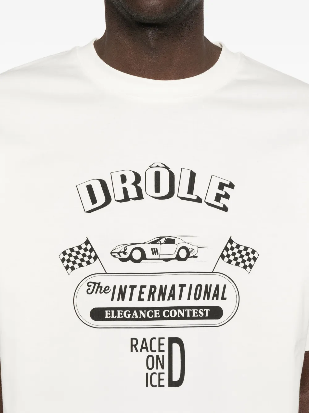 Drôle De Monsieur T-shirt met grafische print Wit