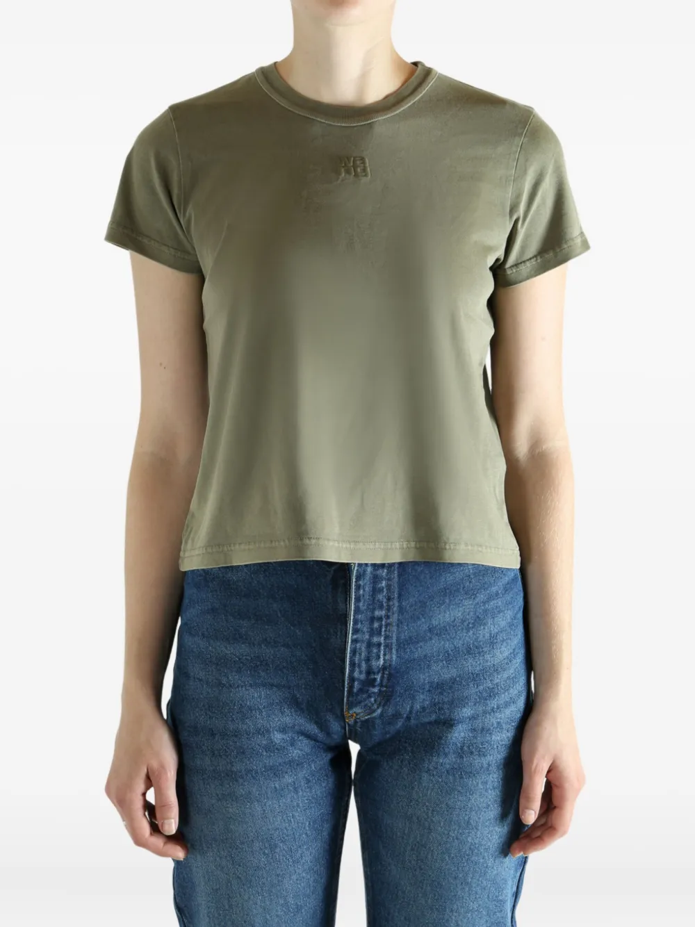 Alexander Wang Embossed Top In Green