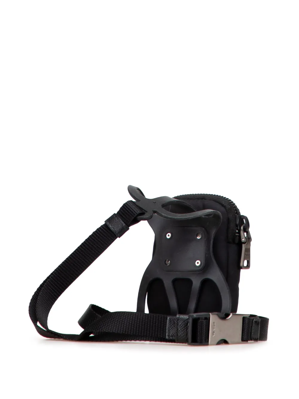 Pre-owned Prada 2013-2025 Re Nylon Smartphone Case Crossbody Bag In Black