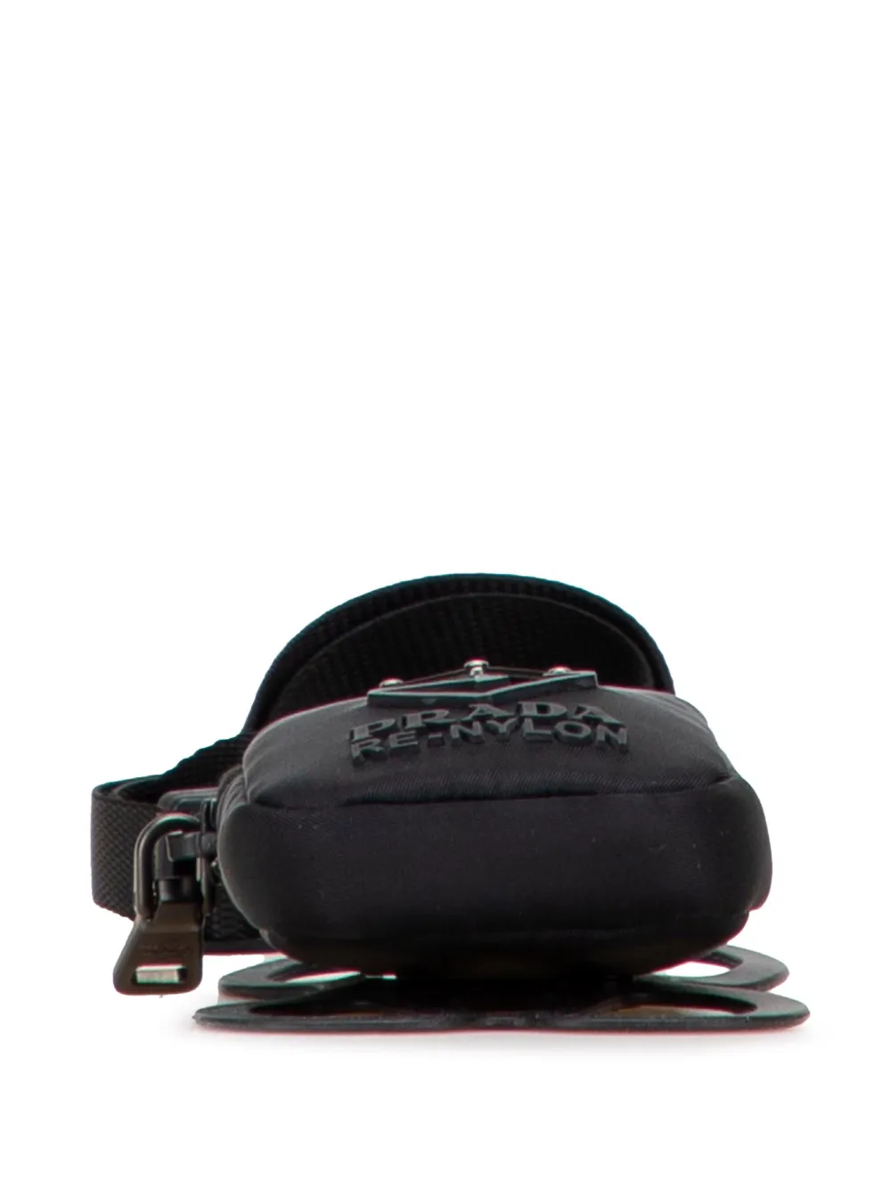 Pre-owned Prada 2013-2025 Re Nylon Smartphone Case Crossbody Bag In Black