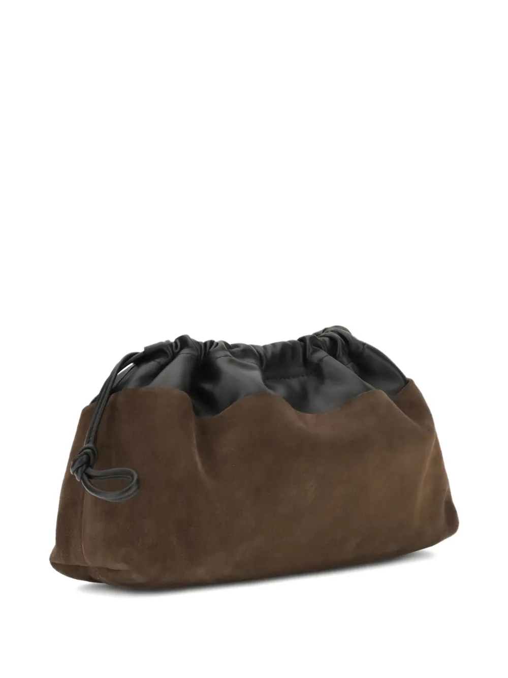 Pierre Hardy suede Twin clutch bag - Bruin