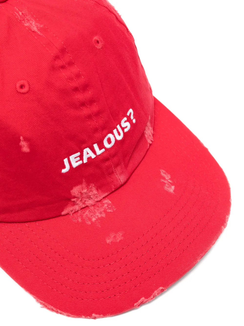 Markgong Distressed Baseball Cap In Red