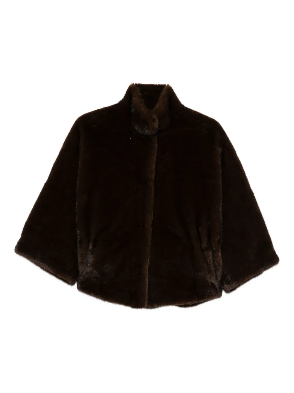 Valentini 1972 Funnel-neck Jacket In Brown