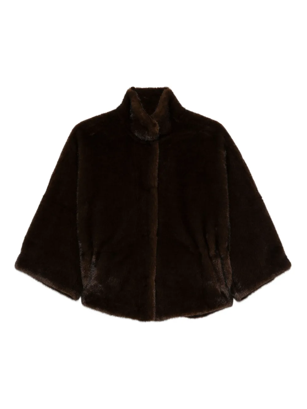 VALENTINI 1972 funnel-neck jacket | Brown | Image 1