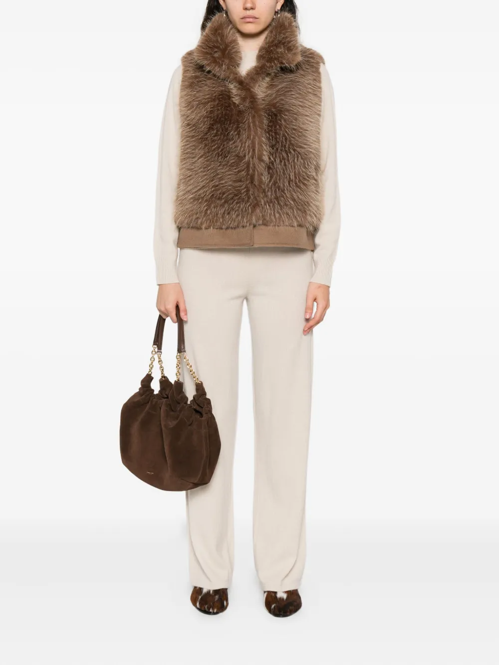 VALENTINI 1972 high-neck gilet | Faux Fur & Shearling Jackets | Image 2