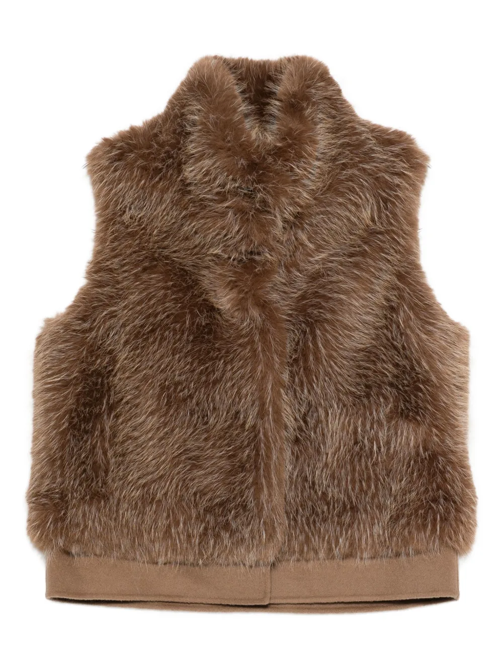 VALENTINI 1972 high-neck gilet | Brown | Image 1