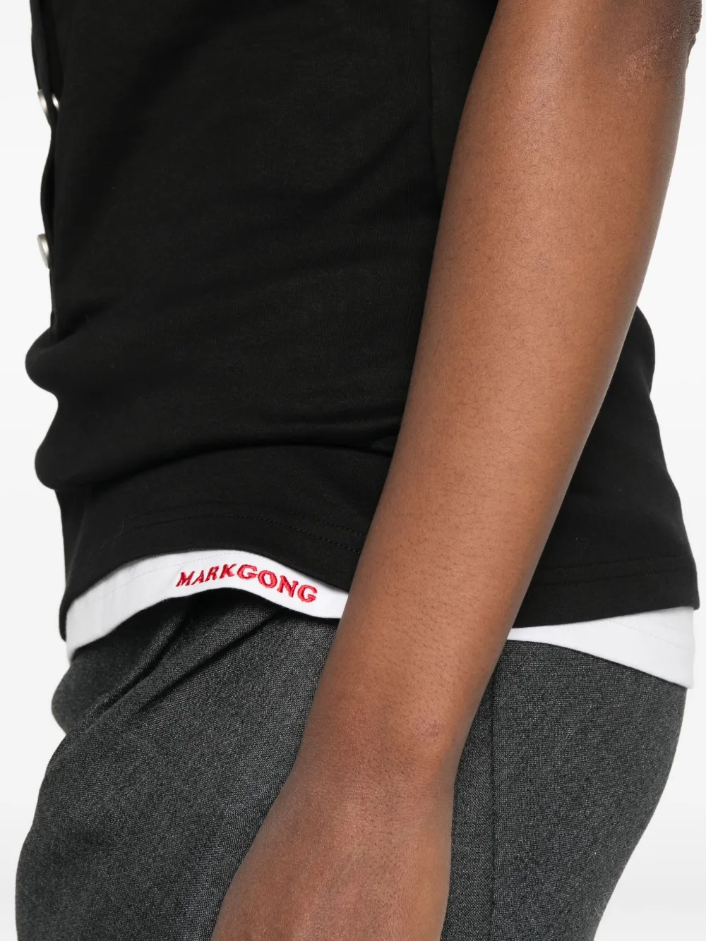 MARKGONG Twee jersey tanktops Zwart