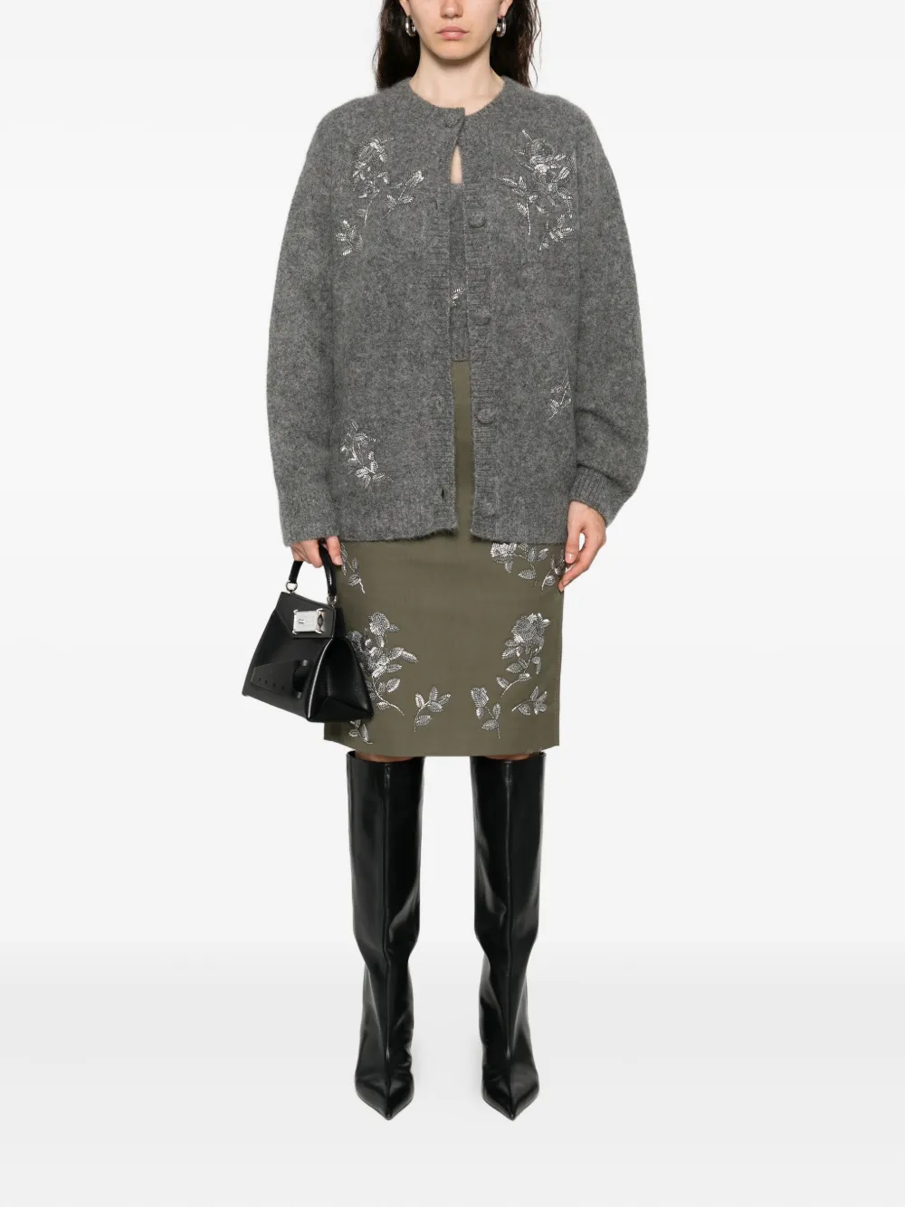 MARKGONG floral-embellished button cardigan | Cardigans | Image 2