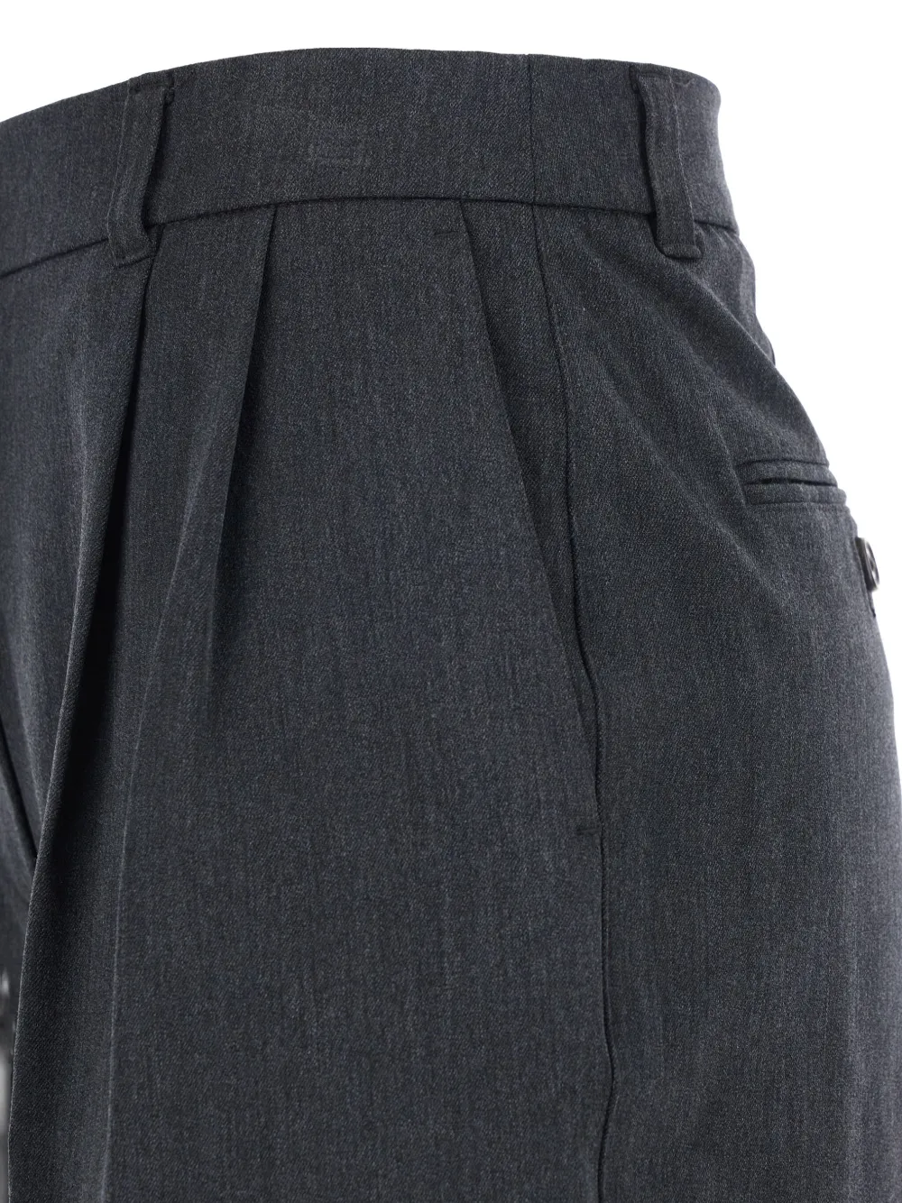 Dunst Double Pleated Wide Slacks In Gray