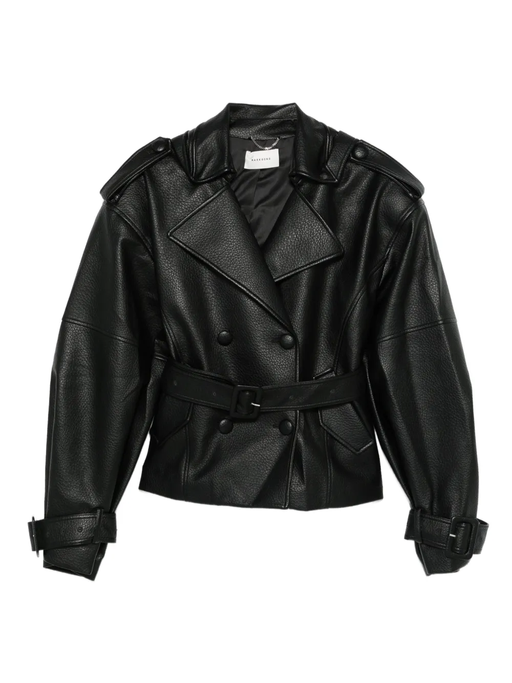 MARKGONG abrigo con doble botonadura | negro | Image 1
