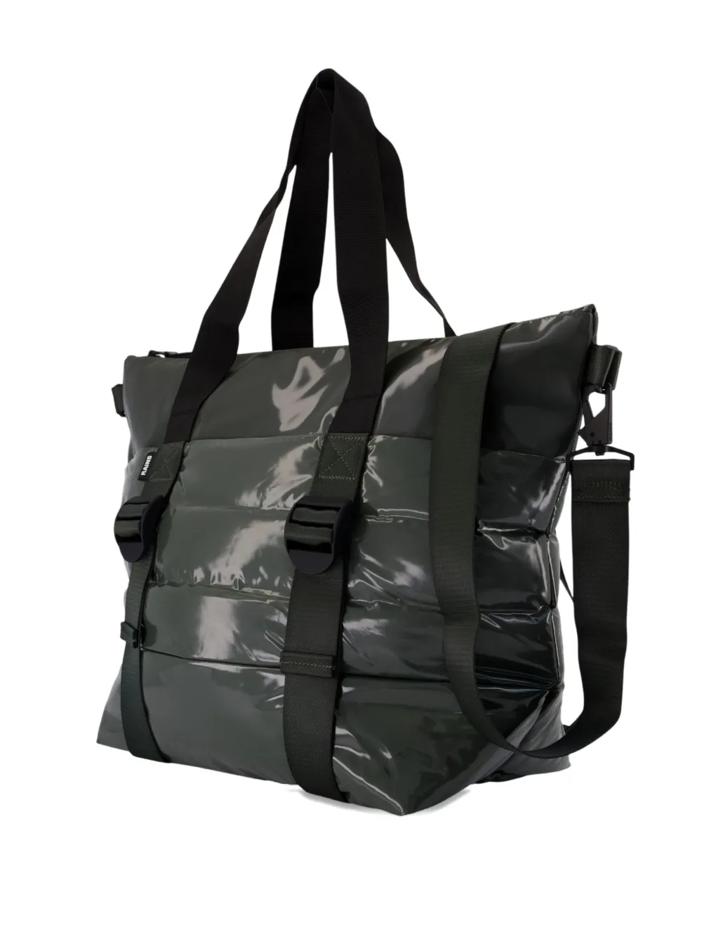 Rains mini Puffer Mix tote bag | Green | Image 1