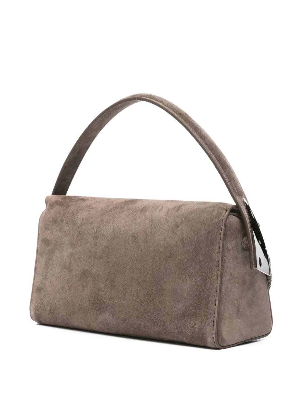 Benedetta Bruzziches Suede Satchel Bag In Brown