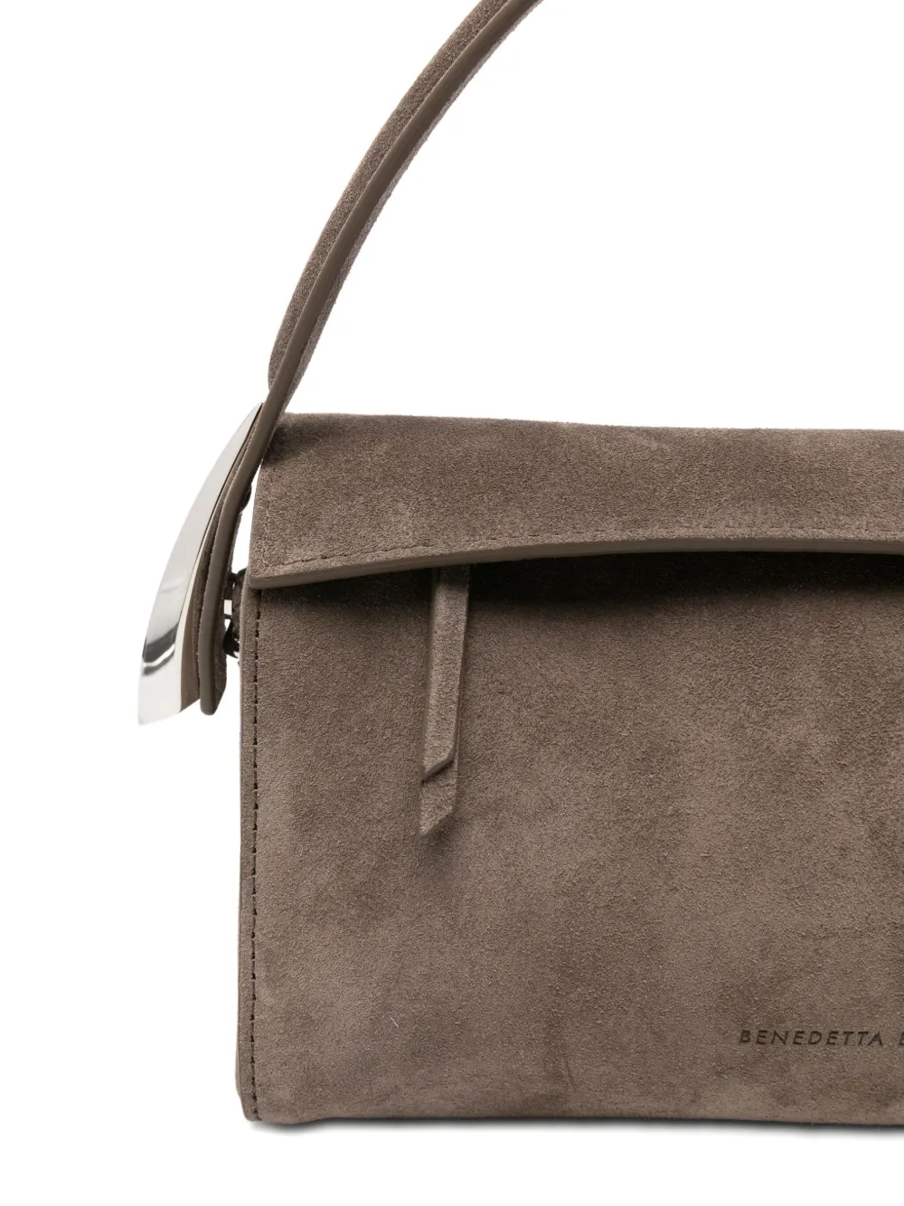 Benedetta Bruzziches Suede Satchel Bag In Brown