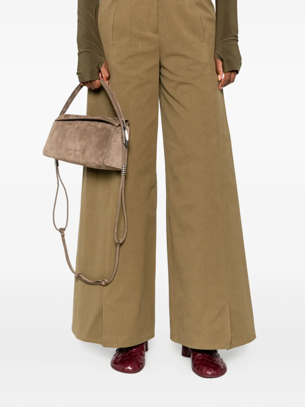 Benedetta Bruzziches Suede Satchel Bag In Brown