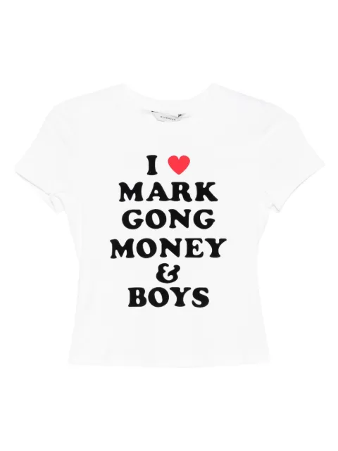 MARKGONG playera con eslogan estampado