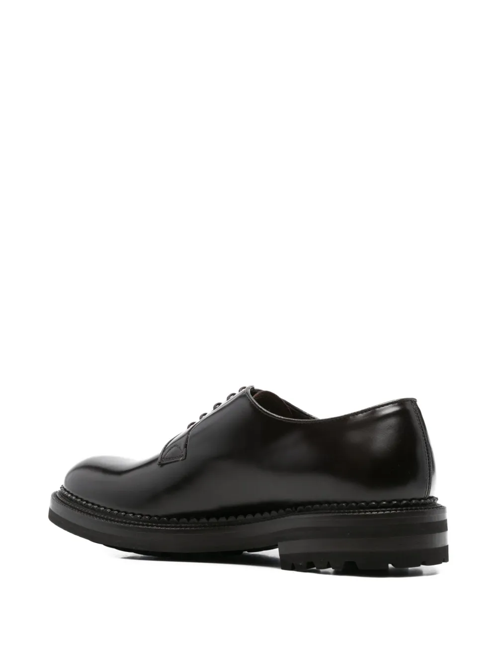 Green George Leren derby schoenen Zwart