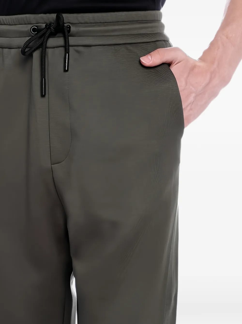 Giorgio Armani Trainingsbroek met logopatch en trekkoord Groen