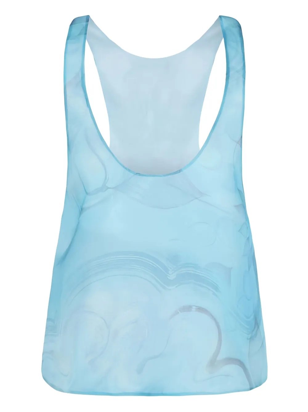 Giorgio Armani floral-print tank top – Blue