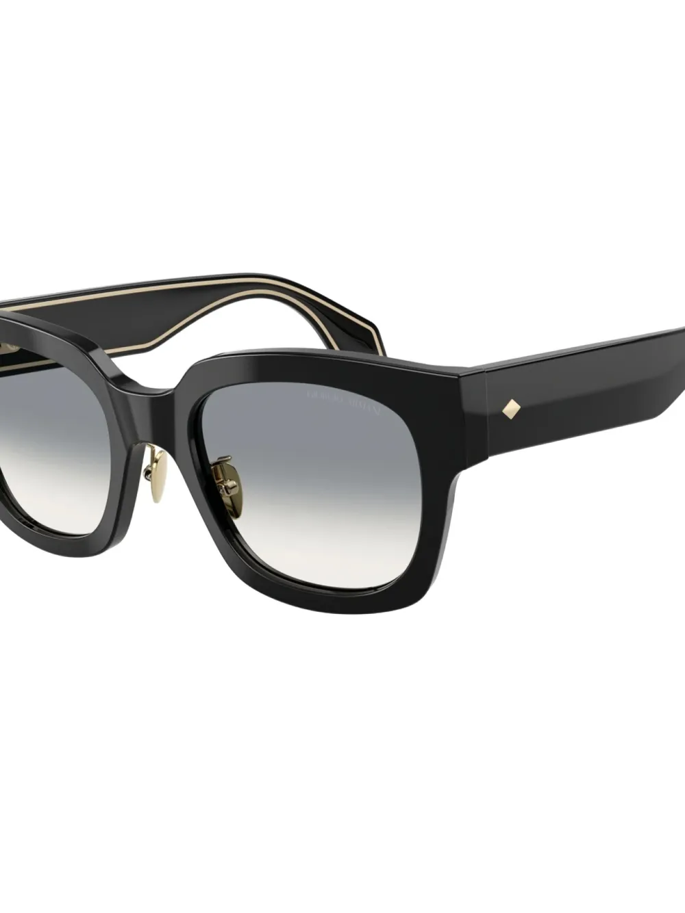 Giorgio Armani square-frame sunglasses - Zwart