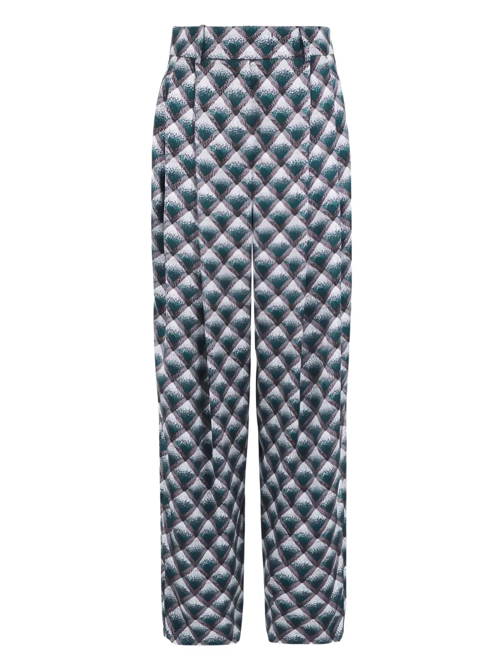 Giorgio Armani gradient-print tailored trousers | Green | Image 1