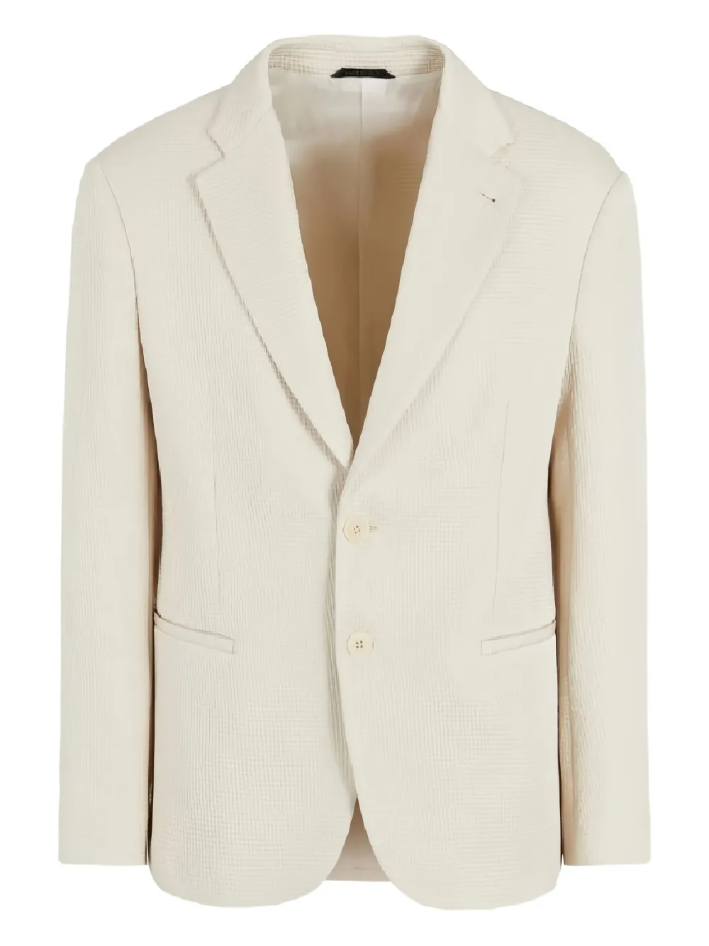 Giorgio Armani single-breasted textured blazer | Neutrals | Image 1