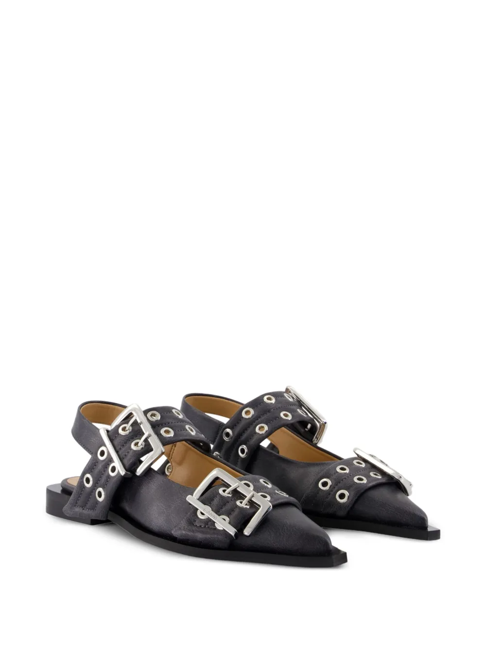 GANNI buckle pointed-toe flats | أحذية بنعل مسطح وكعب | Image 2