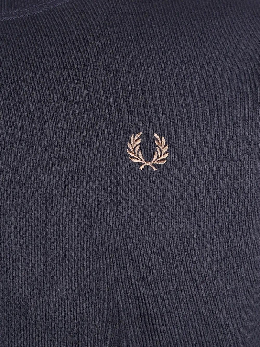 Fred Perry Sweater met logo en ronde hals Zwart