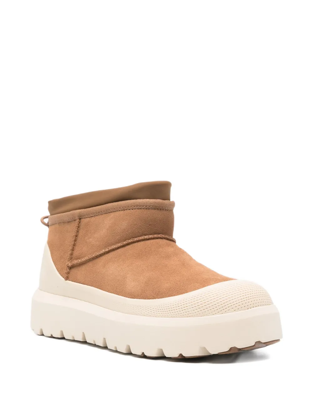 Ugg Biscuit Suede Ultra Mini Weather Hybrid Ankle Boots In Brown